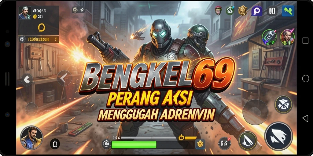 Gameplay menegangkan BENGKEL69 saat melawan musuh.