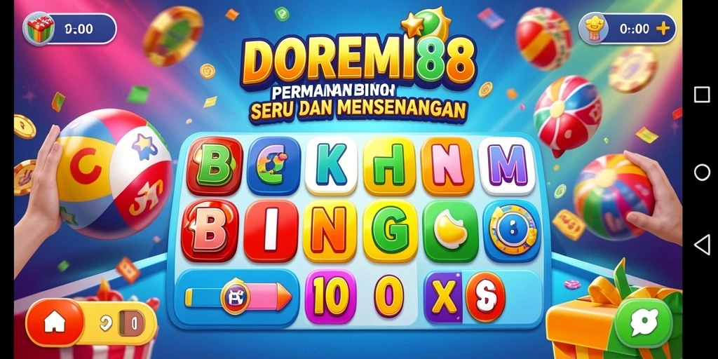 Tampilan menarik dari gameplay Bingo di DOREMI88.