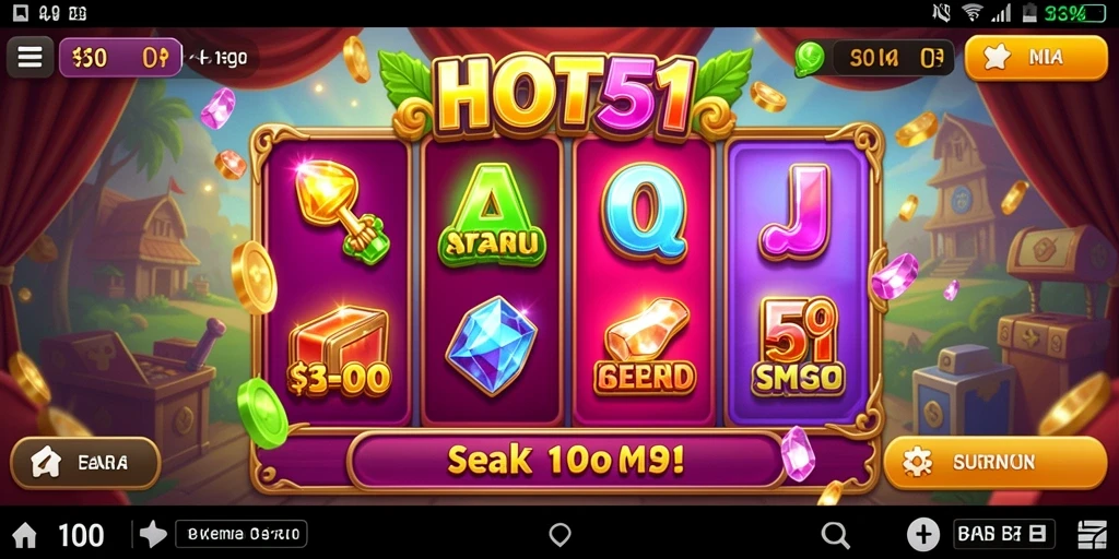 Tampilan gameplay seru dan penuh warna di HOT51.
