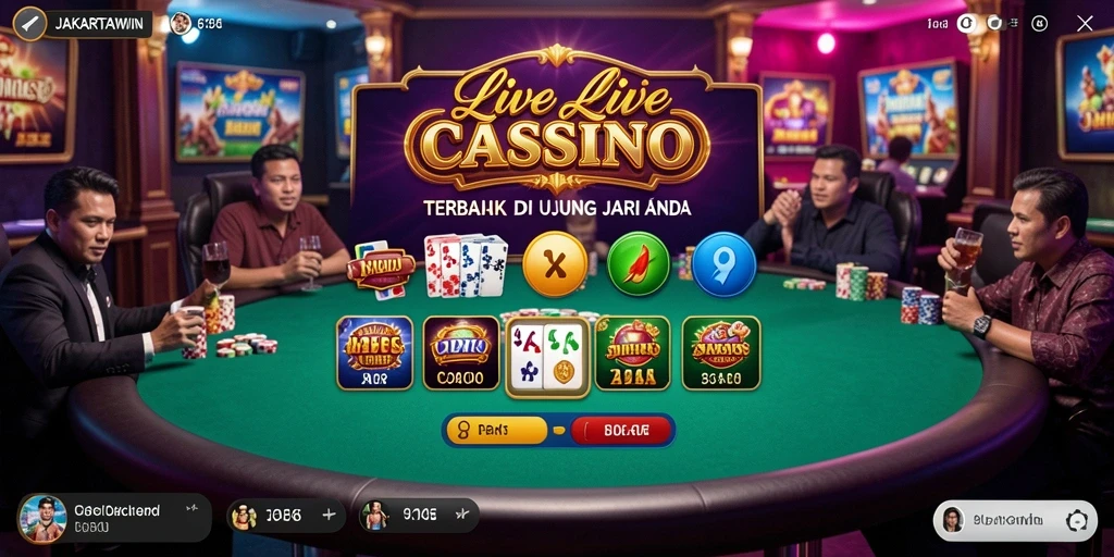 Tampilan gameplay Live Casino di JAKARTAWIN yang mengesankan.