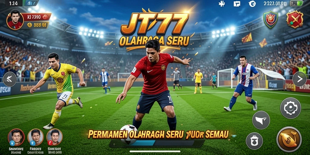 Screenshot JT777 menampilkan aksi seru dalam pertandingan olahraga.