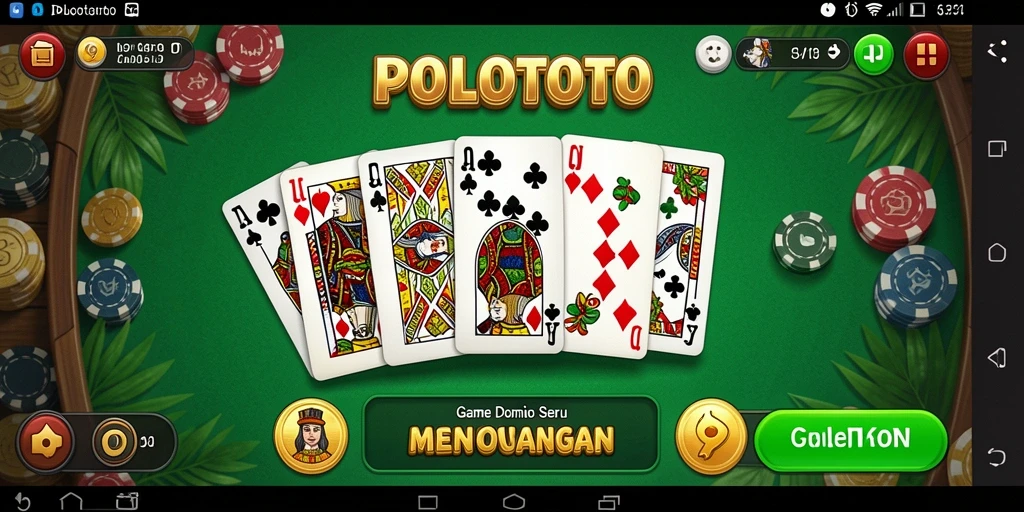 Tampilan gameplay seru dari POLOTOTO yang memikat para pemain Domino.