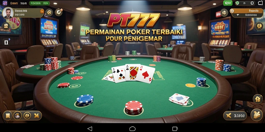 Tampilan menarik dari gameplay Poker di PT777.