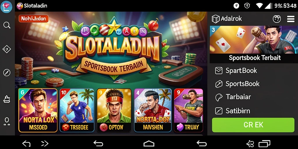 Tampilan gameplay menarik dari aplikasi SLOTALADIN dengan berbagai pilihan taruhan.
