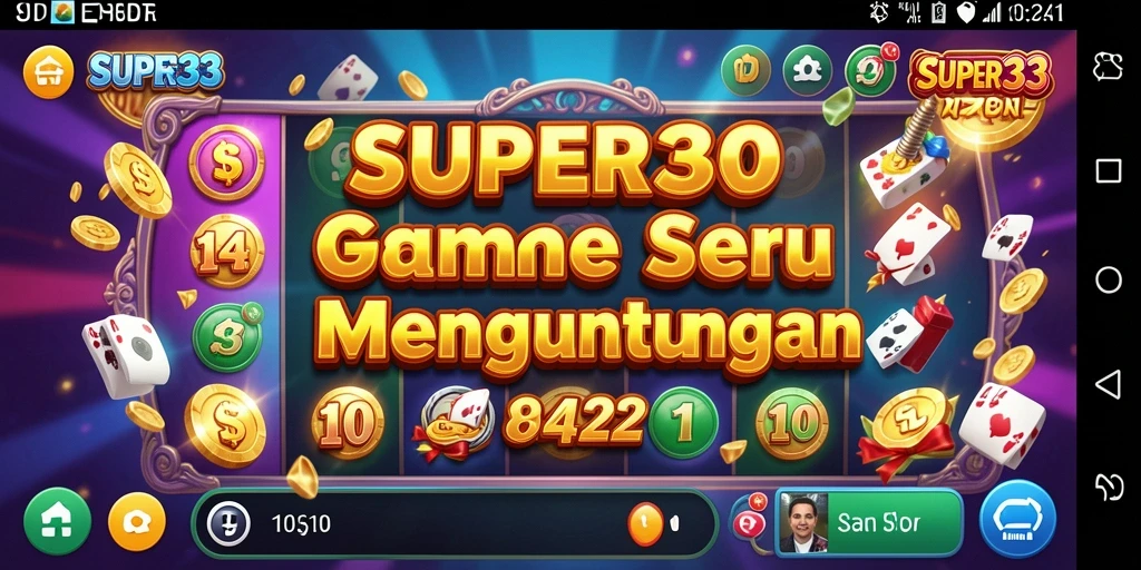 Tampilan gameplay menarik dari SUPER33 yang menunjukkan mesin Slot berputar.